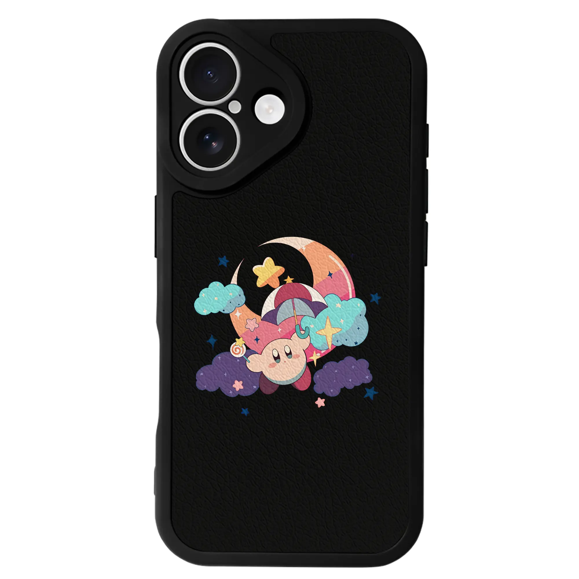 星のカービィ グッズ カービィ - IPhone 16シリーズ対応 ・ シリコンスマホケース ・ レザー調 ・ 高精度フィット ・ 耐衝撃 ・ ワイヤレス充電対応 ・ 精密カット